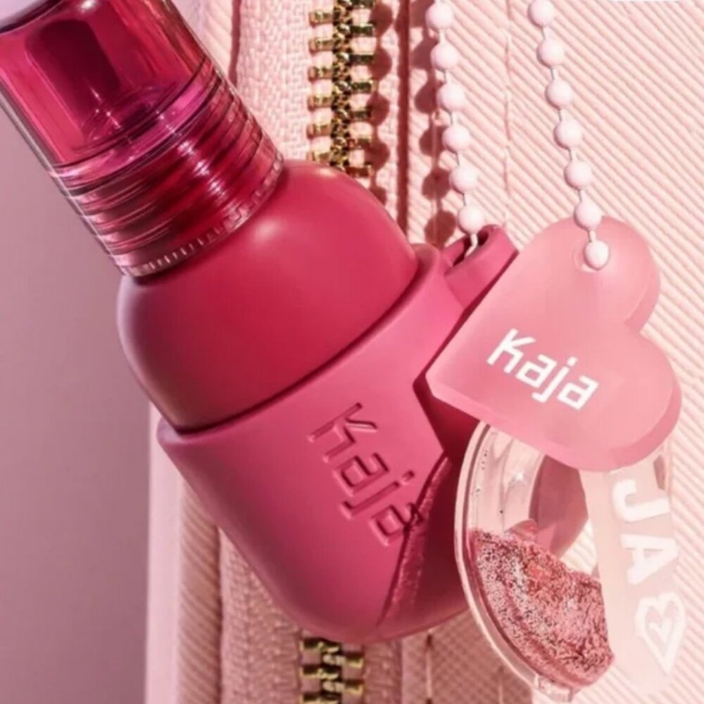 Kaja Jelly Charm Glazed Lip Stain & Blush With Keychain Cherry Spritz NIB